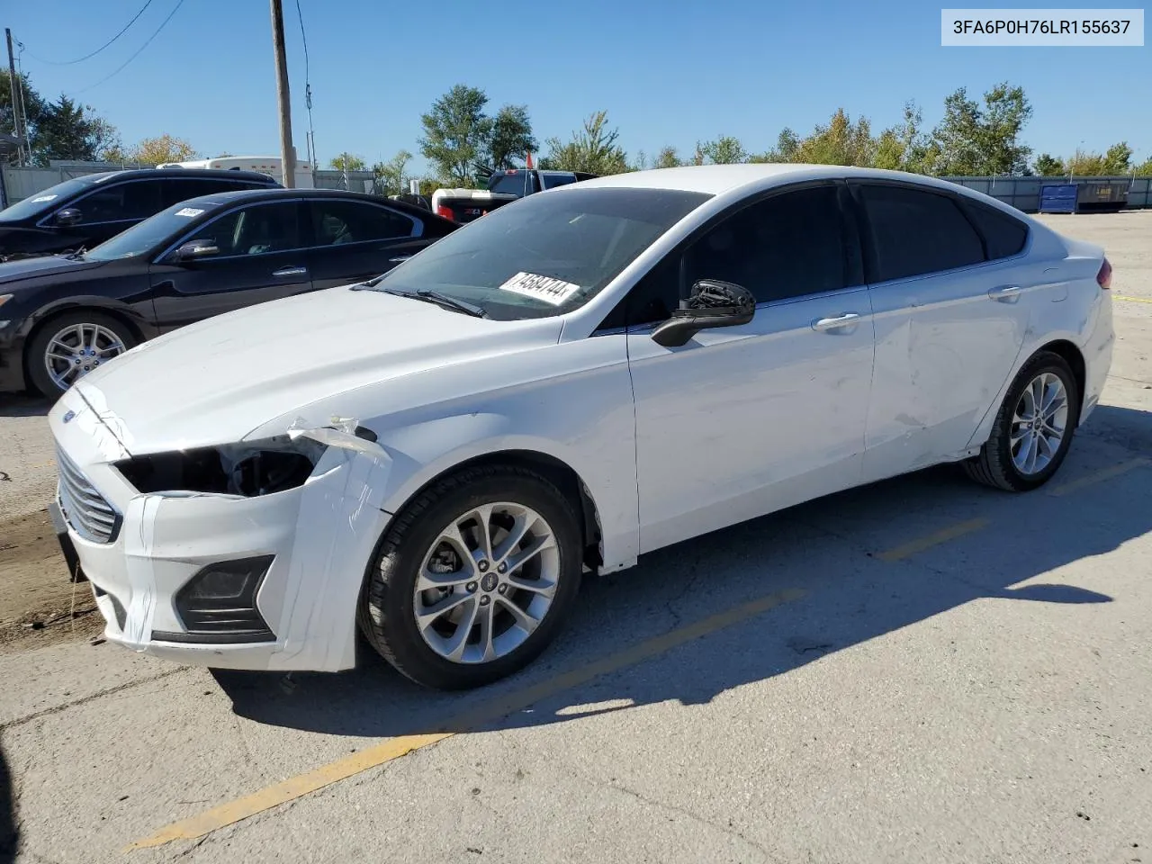 2020 Ford Fusion Se VIN: 3FA6P0H76LR155637 Lot: 74584744