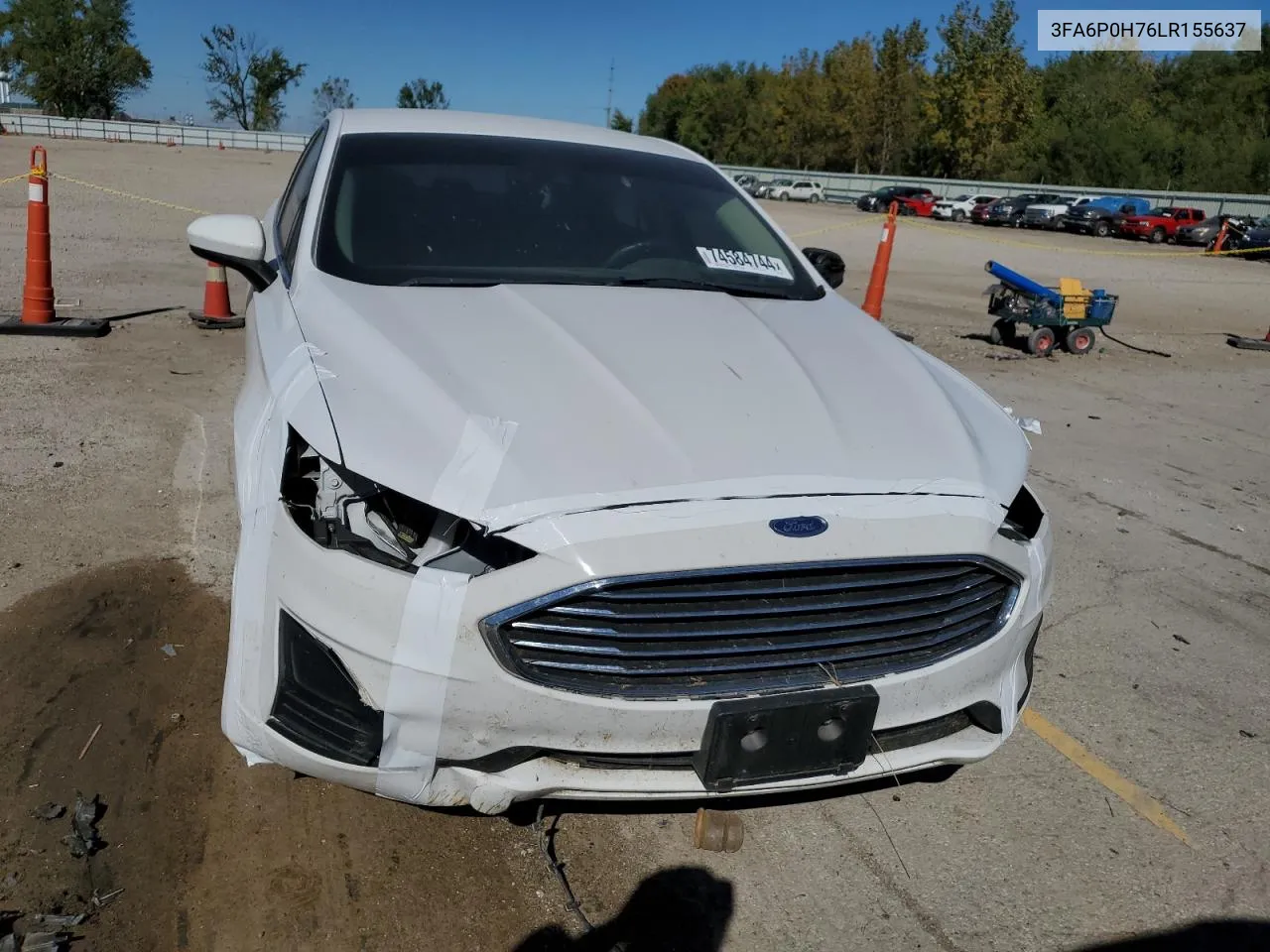 2020 Ford Fusion Se VIN: 3FA6P0H76LR155637 Lot: 74584744