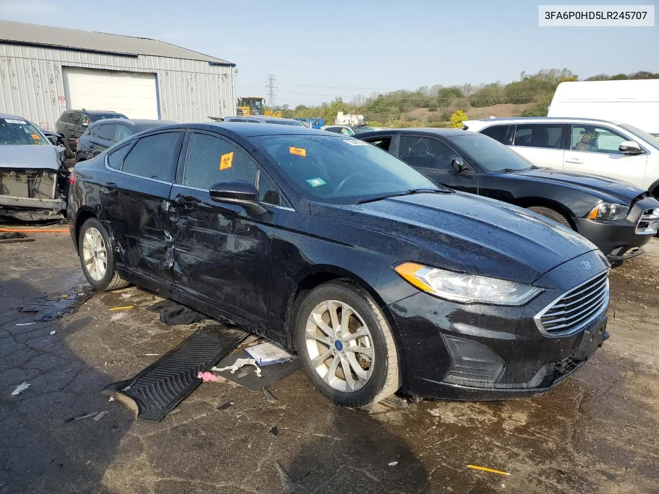 2020 Ford Fusion Se VIN: 3FA6P0HD5LR245707 Lot: 75349574