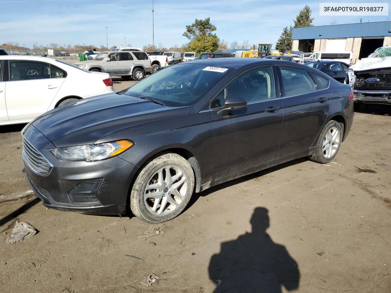 2020 Ford Fusion Se VIN: 3FA6P0T90LR198377 Lot: 75938174