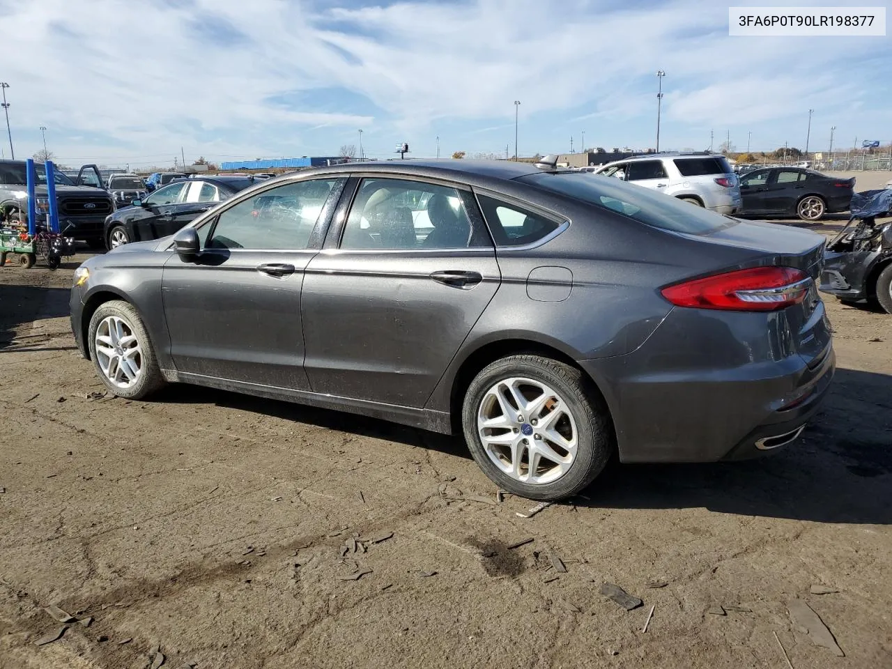 2020 Ford Fusion Se VIN: 3FA6P0T90LR198377 Lot: 75938174