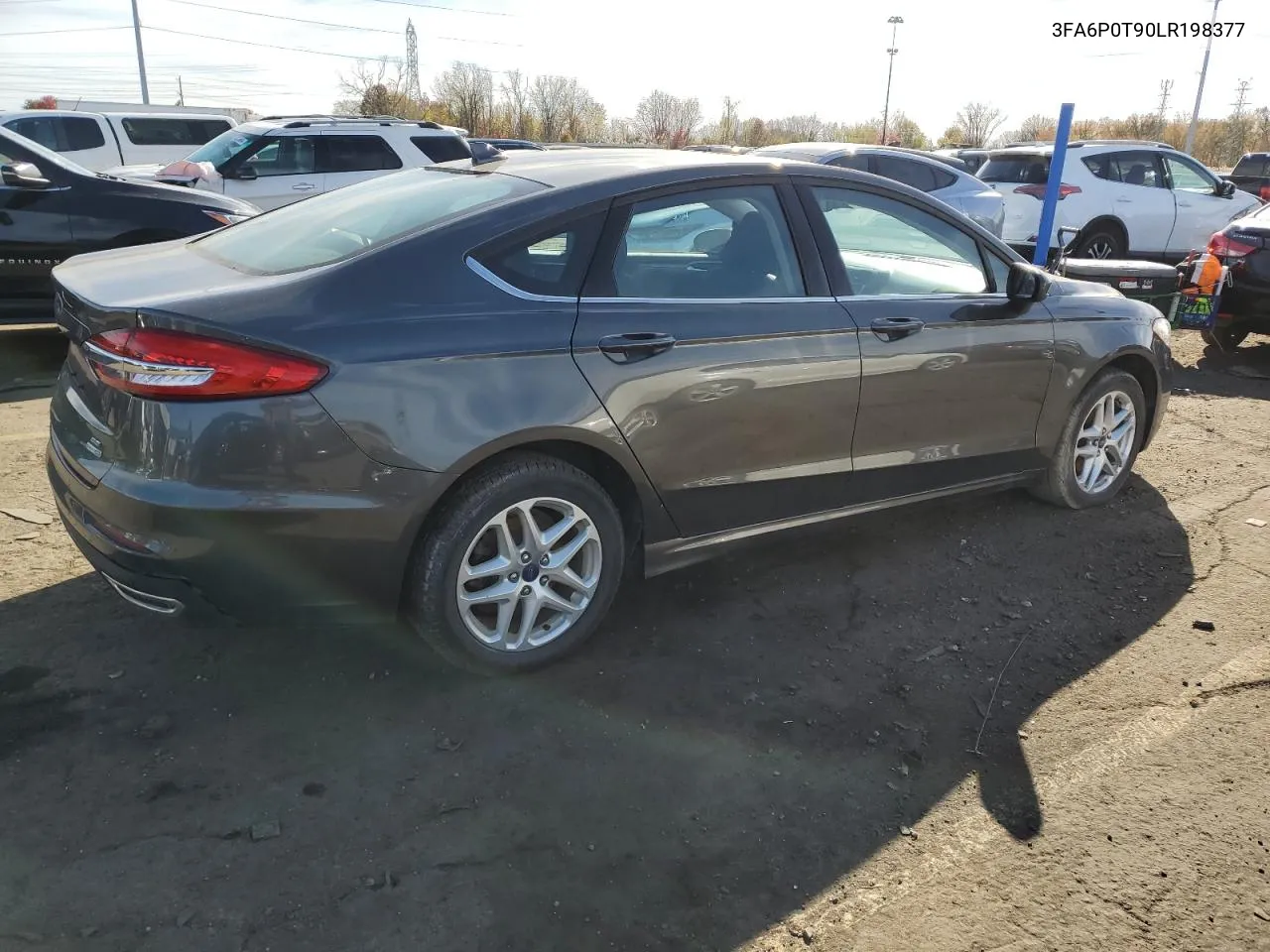 2020 Ford Fusion Se VIN: 3FA6P0T90LR198377 Lot: 75938174