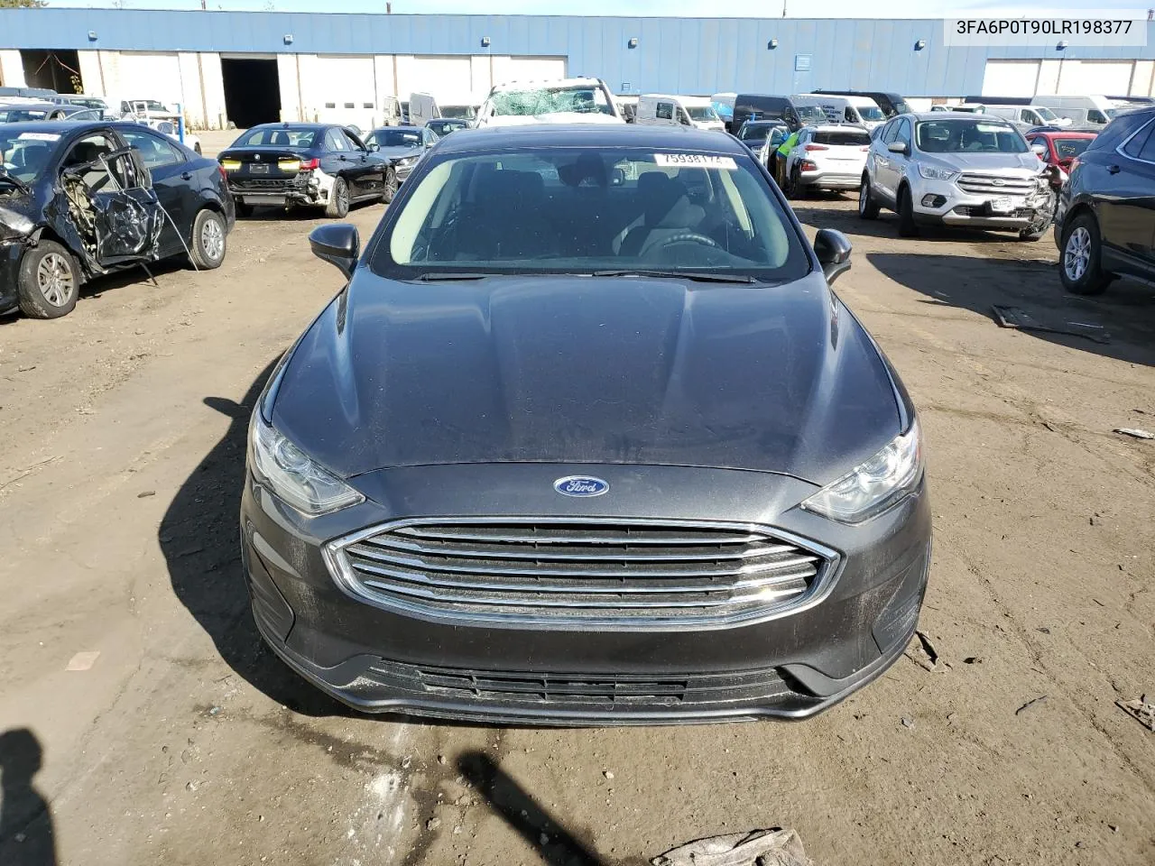 2020 Ford Fusion Se VIN: 3FA6P0T90LR198377 Lot: 75938174