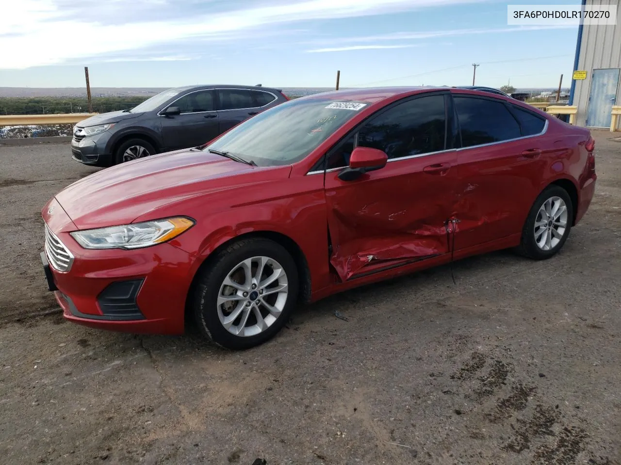 2020 Ford Fusion Se VIN: 3FA6P0HD0LR170270 Lot: 76629254