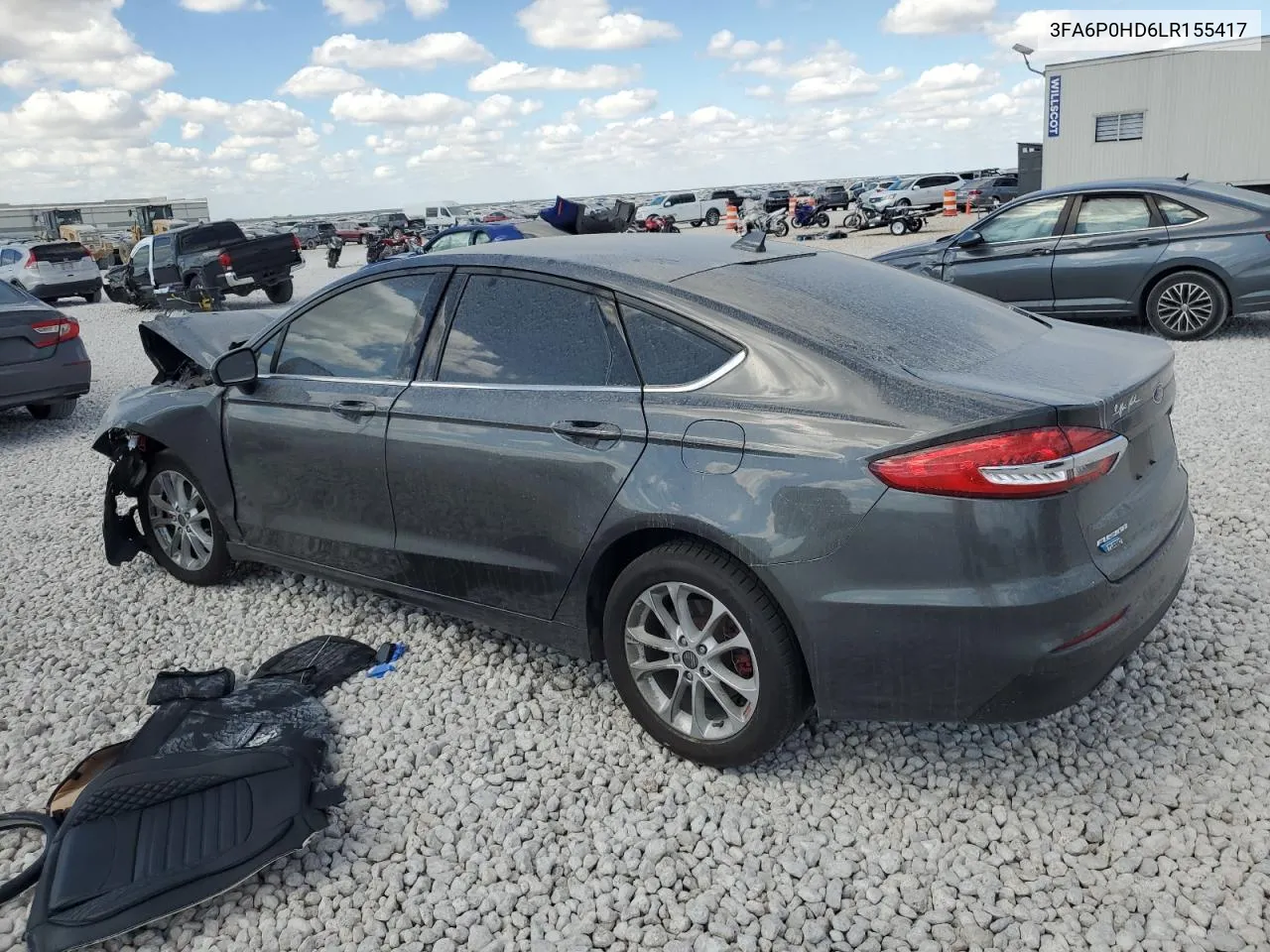 2020 Ford Fusion Se VIN: 3FA6P0HD6LR155417 Lot: 77651134