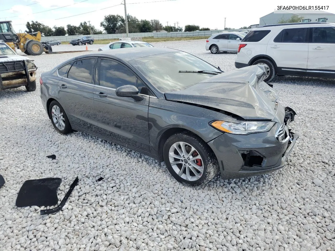 2020 Ford Fusion Se VIN: 3FA6P0HD6LR155417 Lot: 77651134