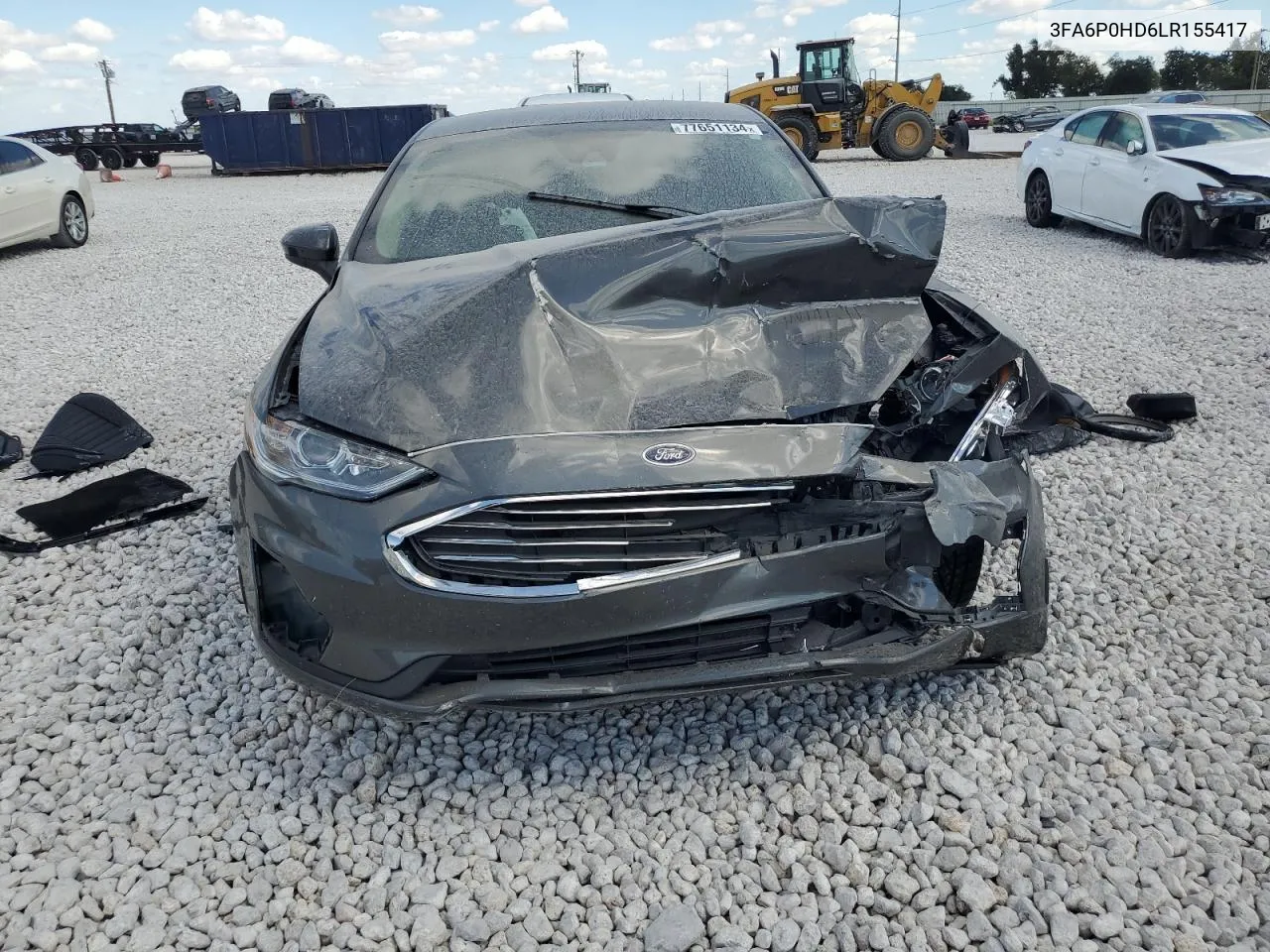 2020 Ford Fusion Se VIN: 3FA6P0HD6LR155417 Lot: 77651134