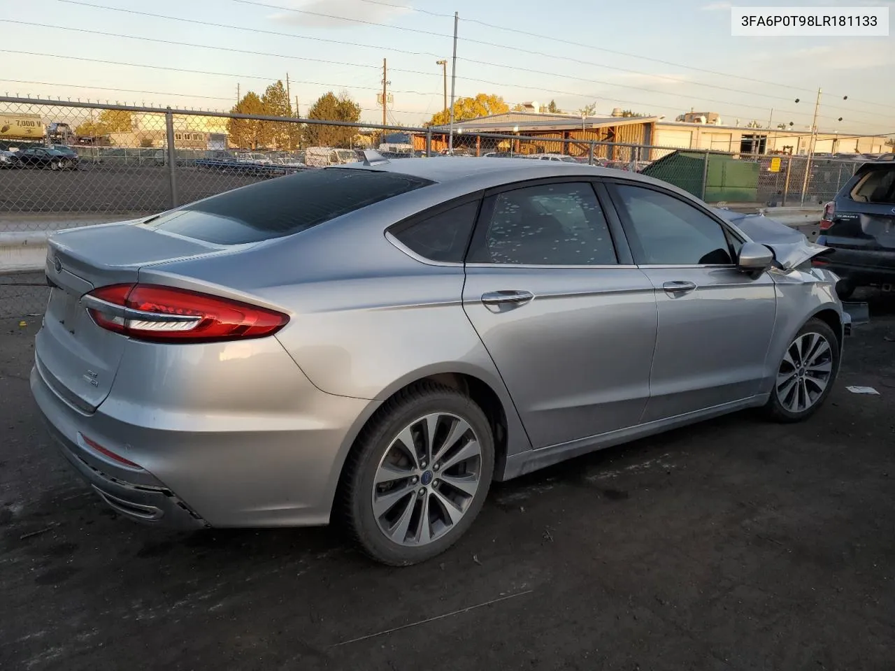 2020 Ford Fusion Se VIN: 3FA6P0T98LR181133 Lot: 77878254