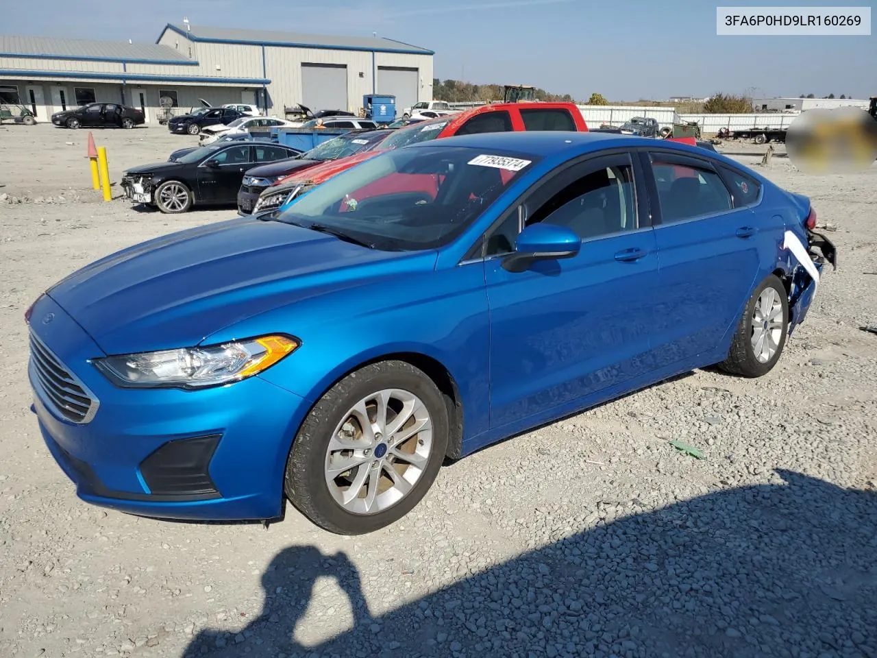 2020 Ford Fusion Se VIN: 3FA6P0HD9LR160269 Lot: 77935374