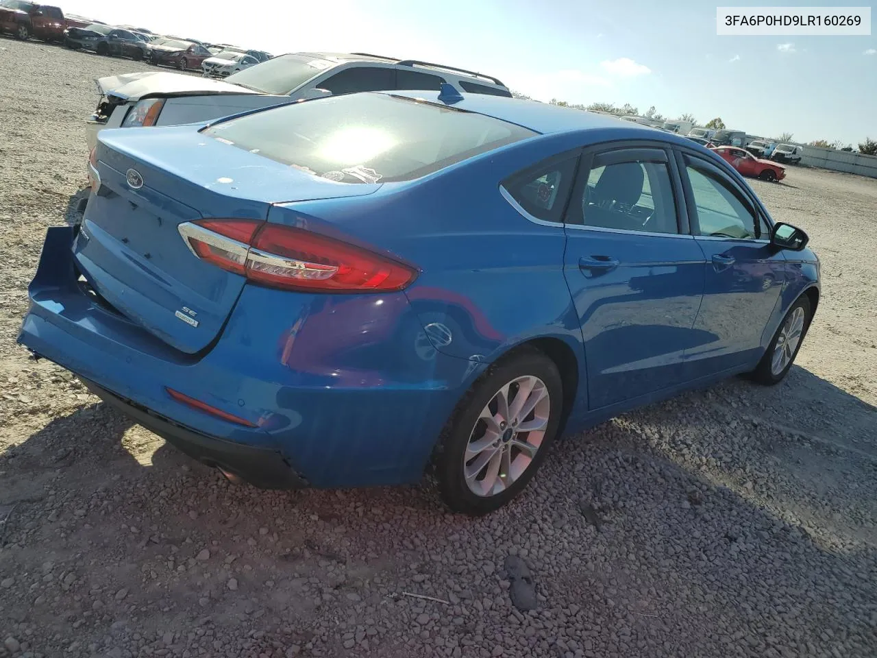 2020 Ford Fusion Se VIN: 3FA6P0HD9LR160269 Lot: 77935374