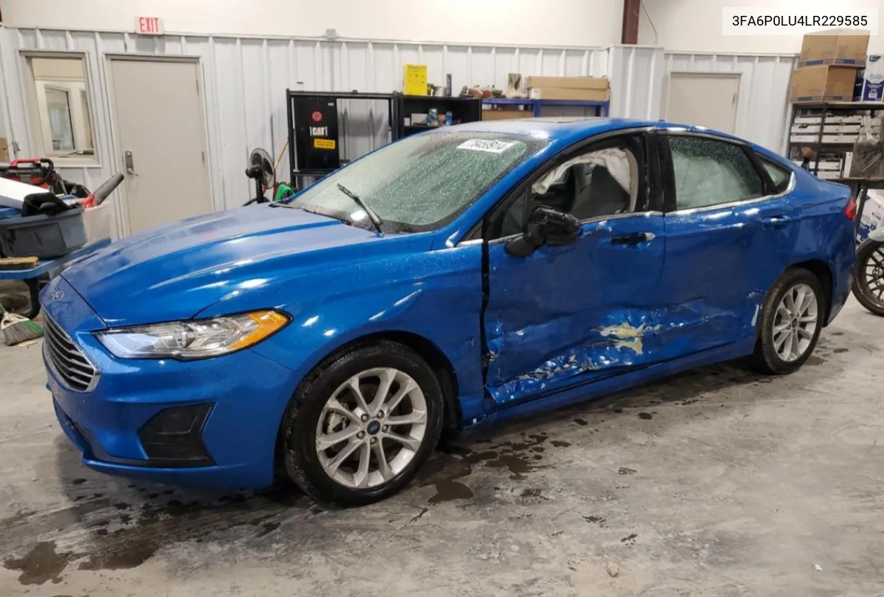 2020 Ford Fusion Se VIN: 3FA6P0LU4LR229585 Lot: 78459914