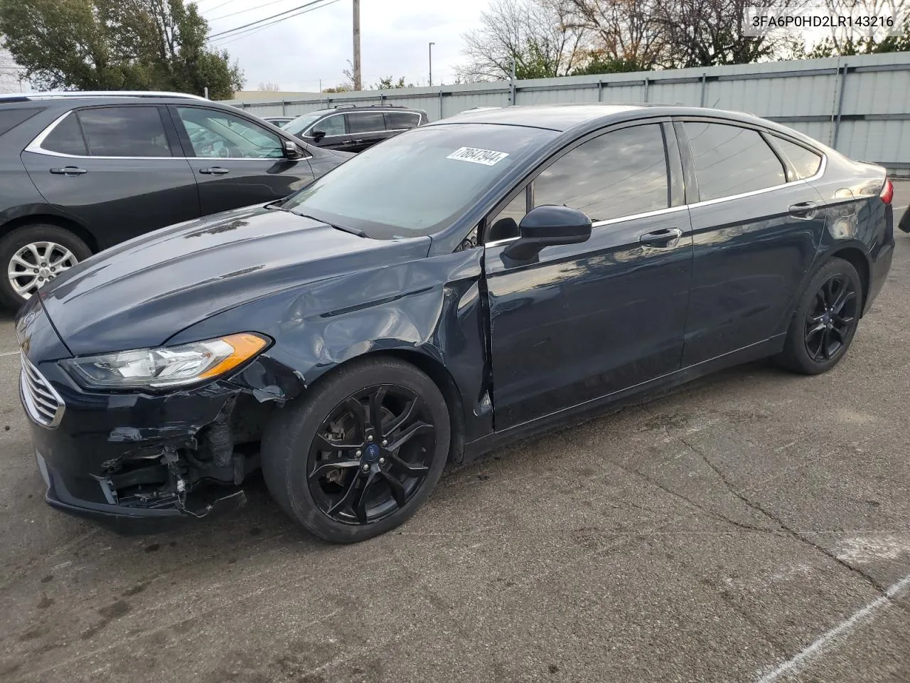 2020 Ford Fusion Se VIN: 3FA6P0HD2LR143216 Lot: 78647944