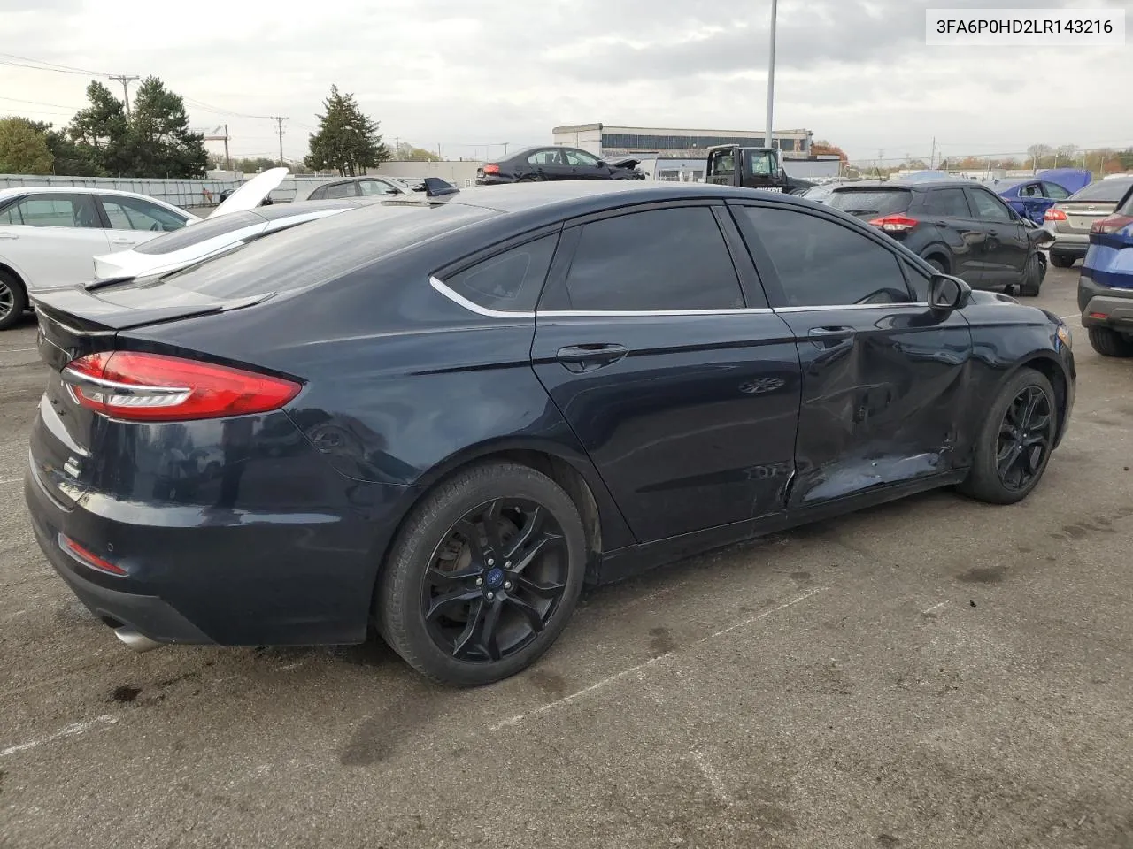 2020 Ford Fusion Se VIN: 3FA6P0HD2LR143216 Lot: 78647944