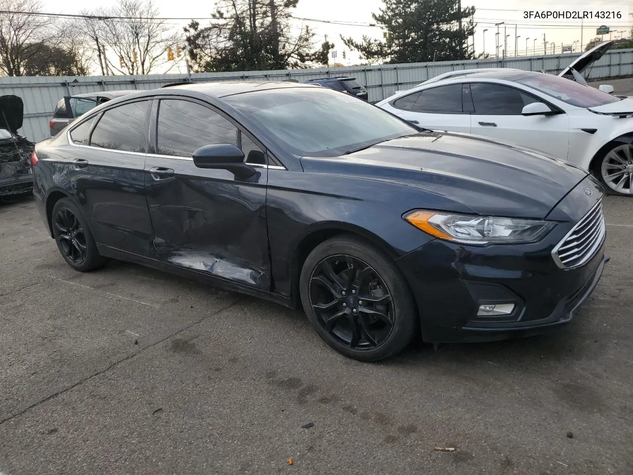 2020 Ford Fusion Se VIN: 3FA6P0HD2LR143216 Lot: 78647944