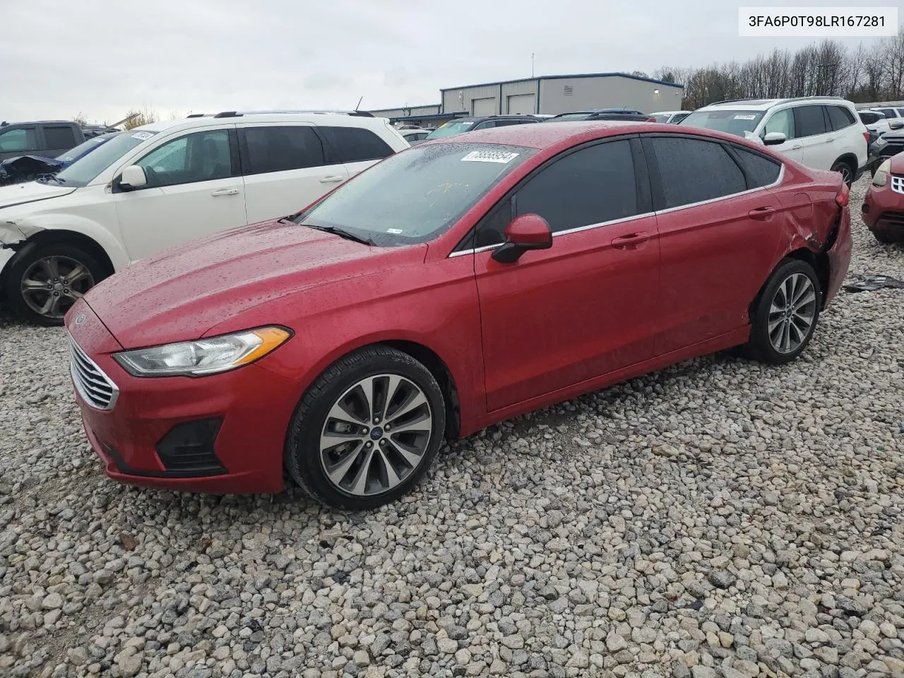 2020 Ford Fusion Se VIN: 3FA6P0T98LR167281 Lot: 78858954