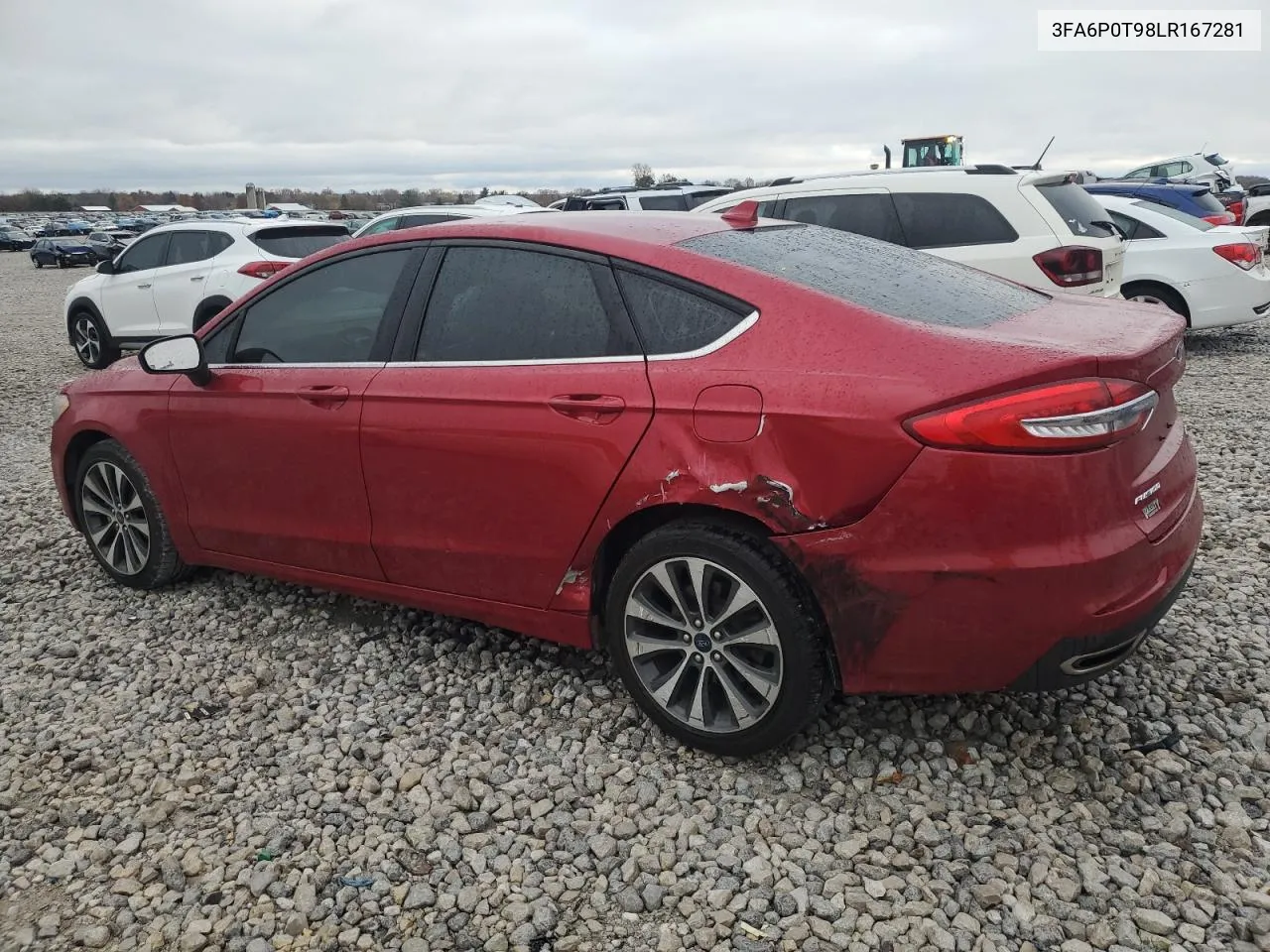 2020 Ford Fusion Se VIN: 3FA6P0T98LR167281 Lot: 78858954