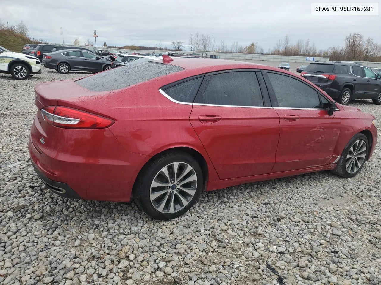 2020 Ford Fusion Se VIN: 3FA6P0T98LR167281 Lot: 78858954