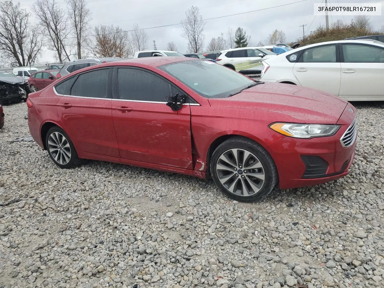 2020 Ford Fusion Se VIN: 3FA6P0T98LR167281 Lot: 78858954