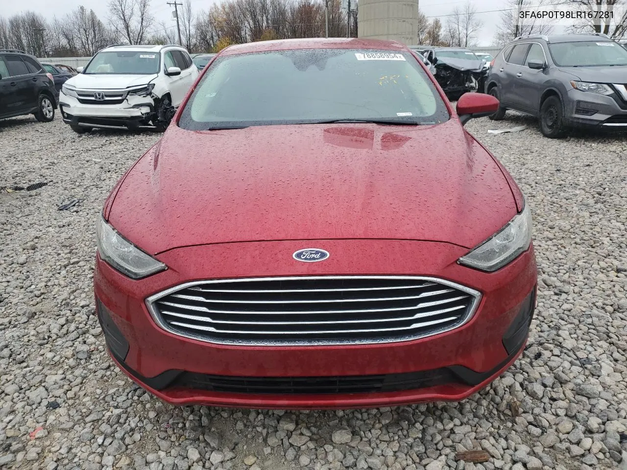 2020 Ford Fusion Se VIN: 3FA6P0T98LR167281 Lot: 78858954