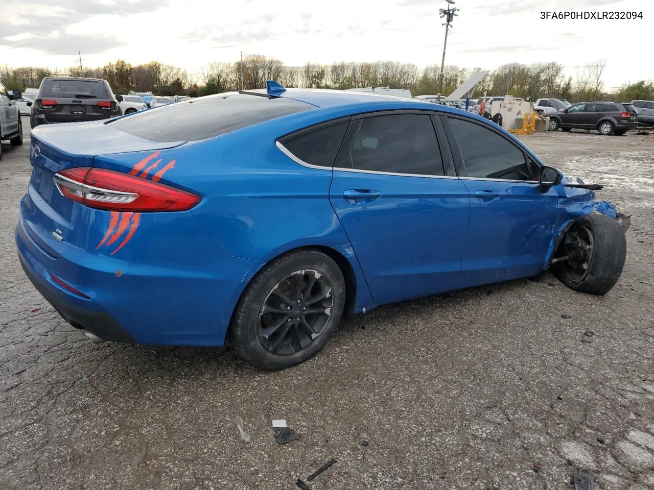 2020 Ford Fusion Se VIN: 3FA6P0HDXLR232094 Lot: 79012024