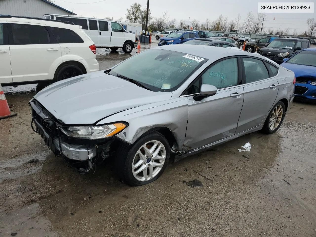 2020 Ford Fusion Se VIN: 3FA6P0HD2LR138923 Lot: 79298214