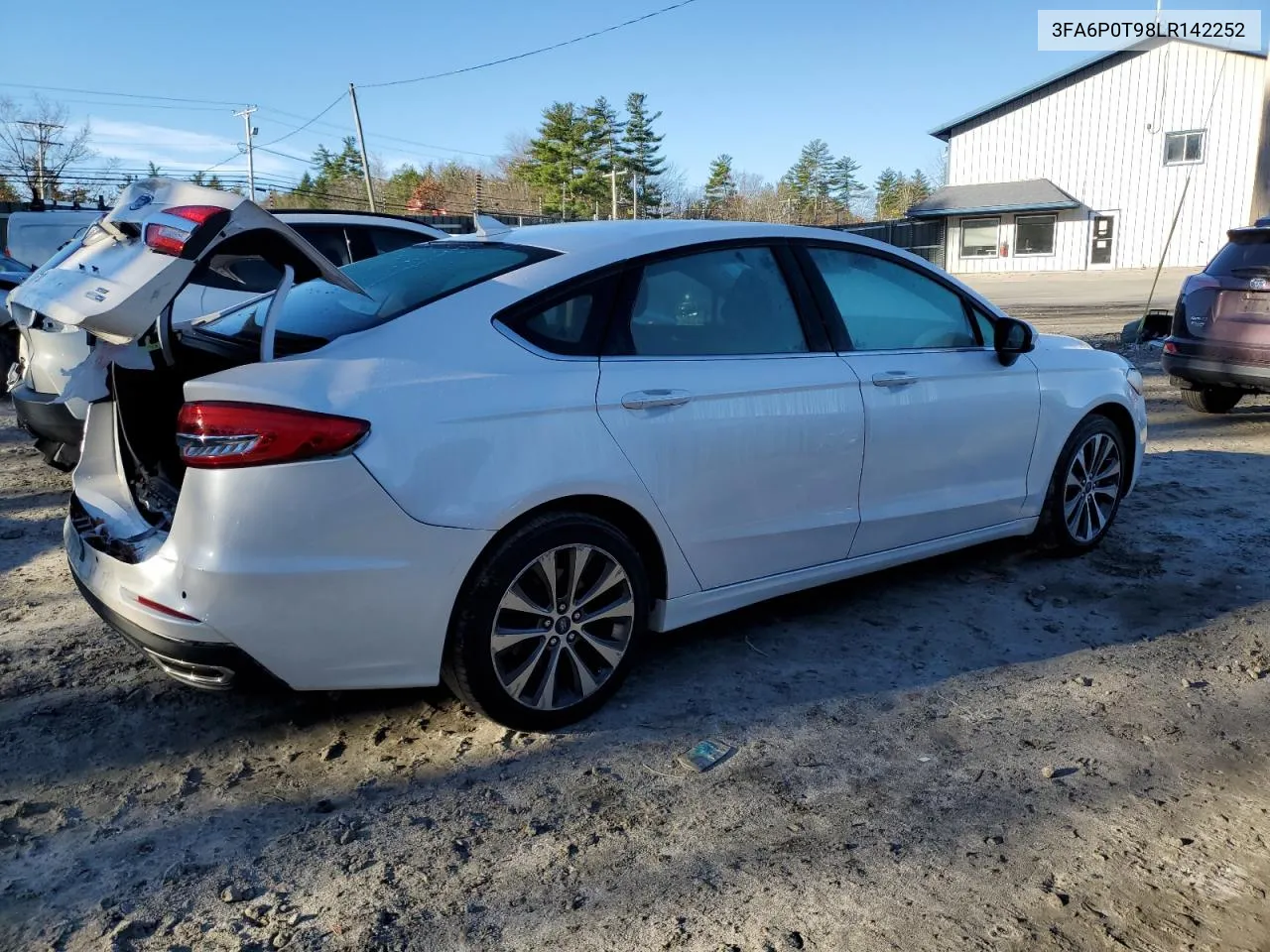 2020 Ford Fusion Se VIN: 3FA6P0T98LR142252 Lot: 79546394