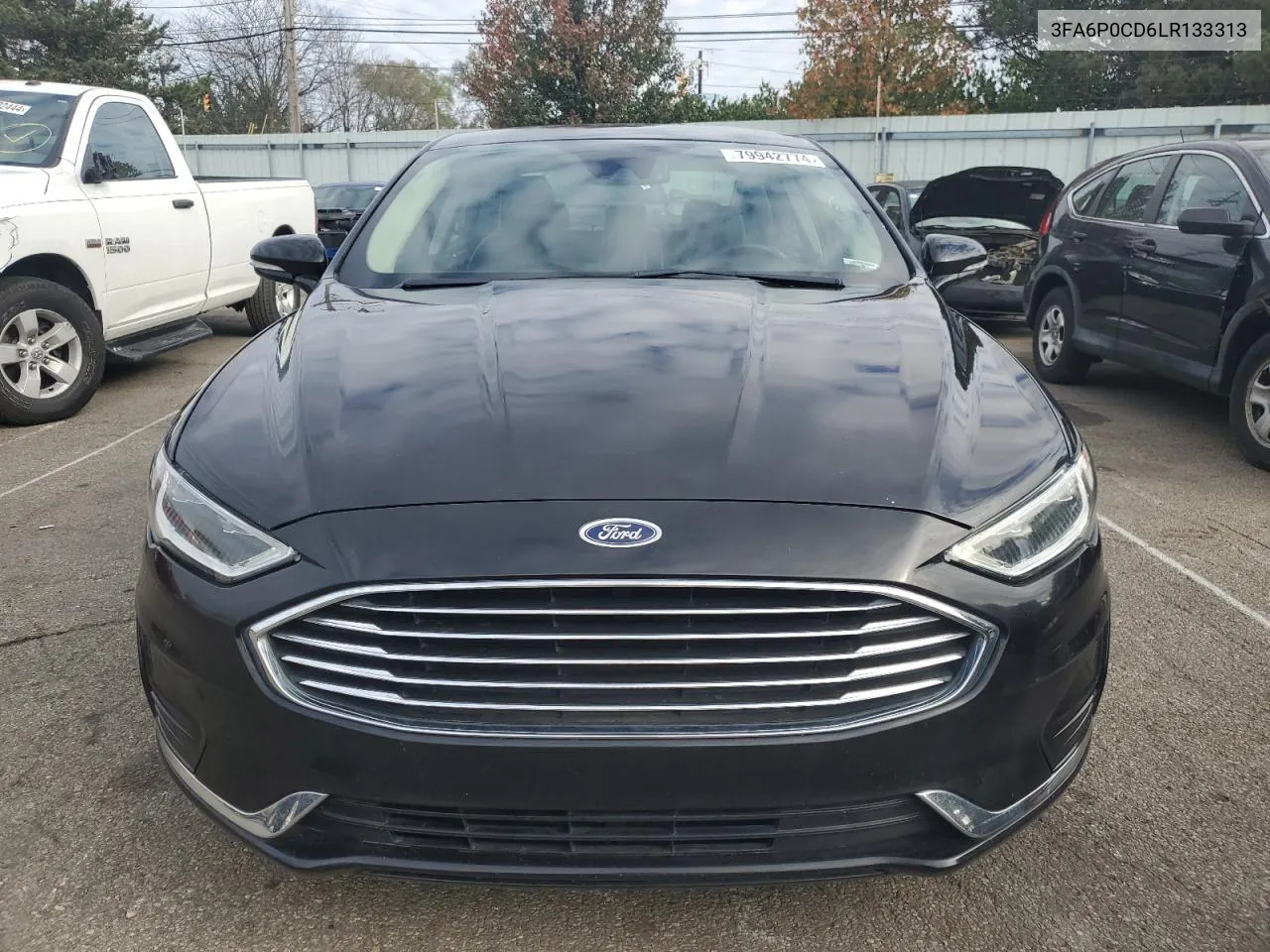 2020 Ford Fusion Sel VIN: 3FA6P0CD6LR133313 Lot: 79942774