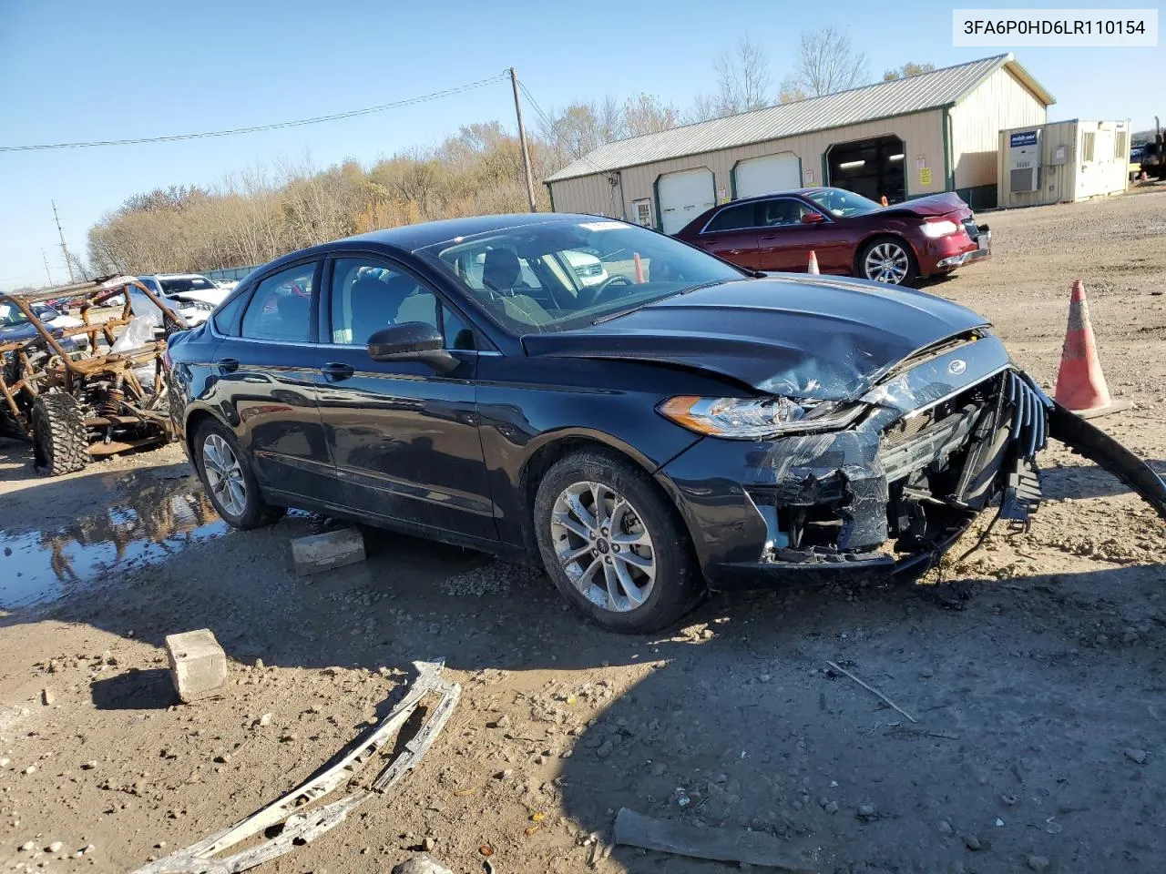 2020 Ford Fusion Se VIN: 3FA6P0HD6LR110154 Lot: 79950144