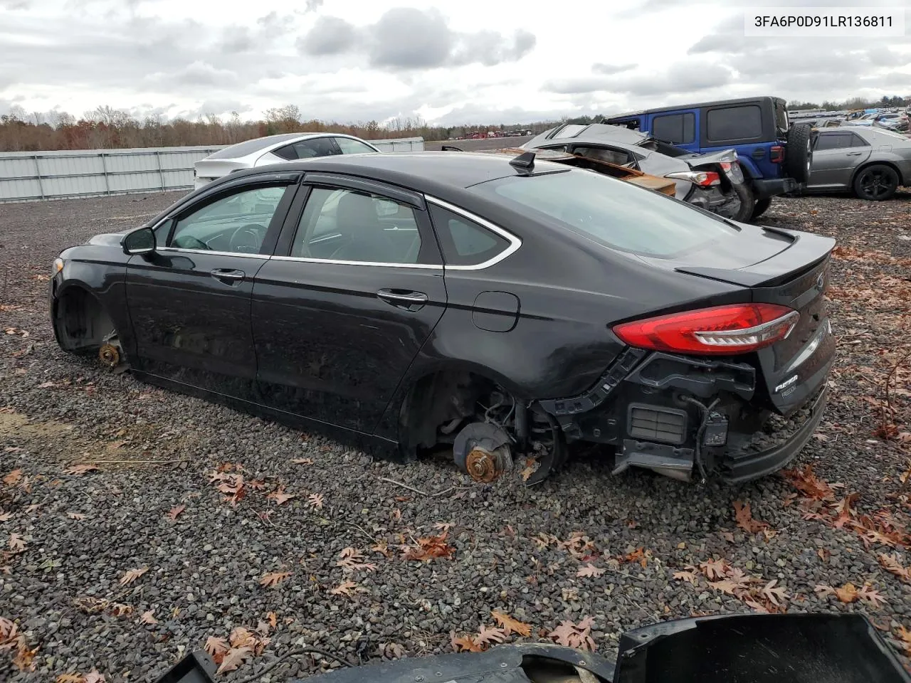 2020 Ford Fusion Titanium VIN: 3FA6P0D91LR136811 Lot: 80123184