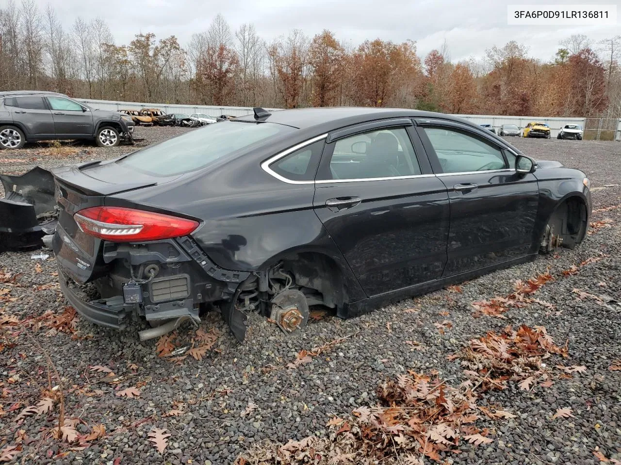 2020 Ford Fusion Titanium VIN: 3FA6P0D91LR136811 Lot: 80123184