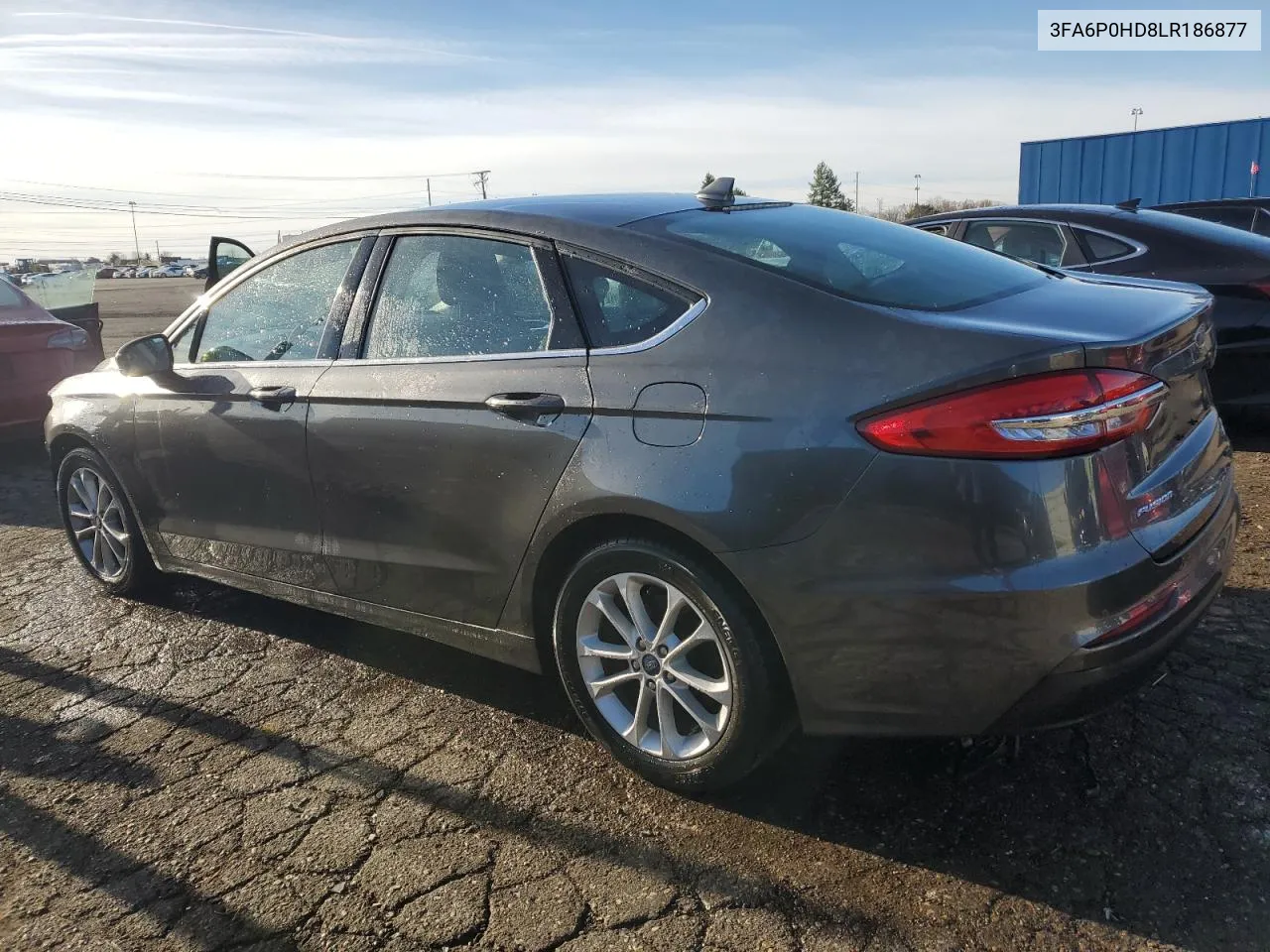 2020 Ford Fusion Se VIN: 3FA6P0HD8LR186877 Lot: 80593054