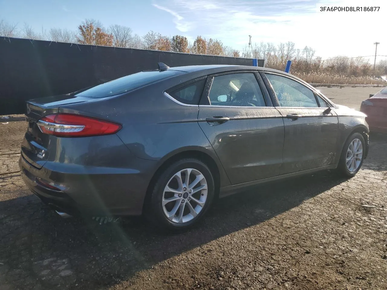 2020 Ford Fusion Se VIN: 3FA6P0HD8LR186877 Lot: 80593054