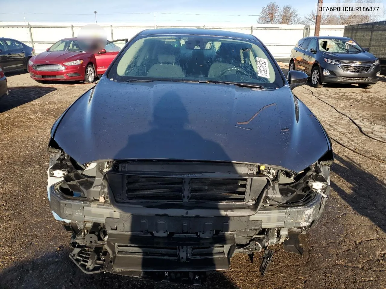 2020 Ford Fusion Se VIN: 3FA6P0HD8LR186877 Lot: 80593054