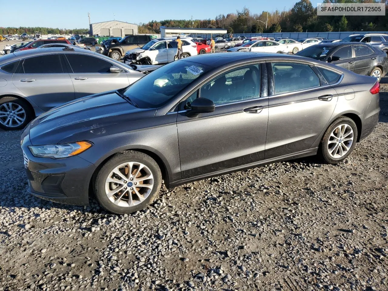 2020 Ford Fusion Se VIN: 3FA6P0HD0LR172505 Lot: 81850884