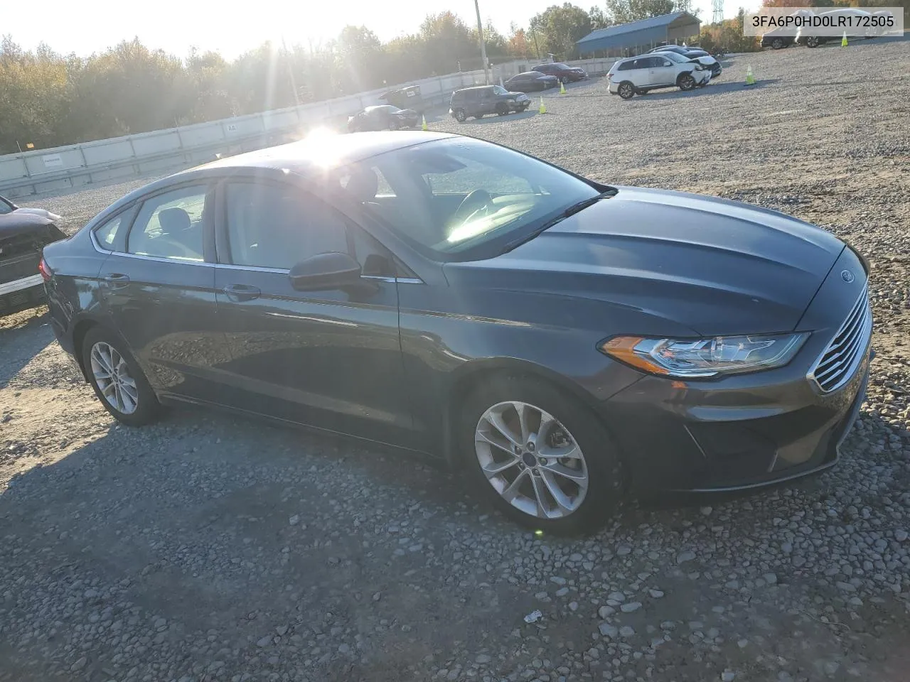 2020 Ford Fusion Se VIN: 3FA6P0HD0LR172505 Lot: 81850884