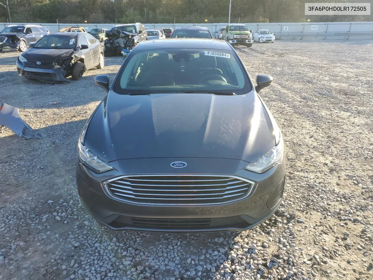 2020 Ford Fusion Se VIN: 3FA6P0HD0LR172505 Lot: 81850884