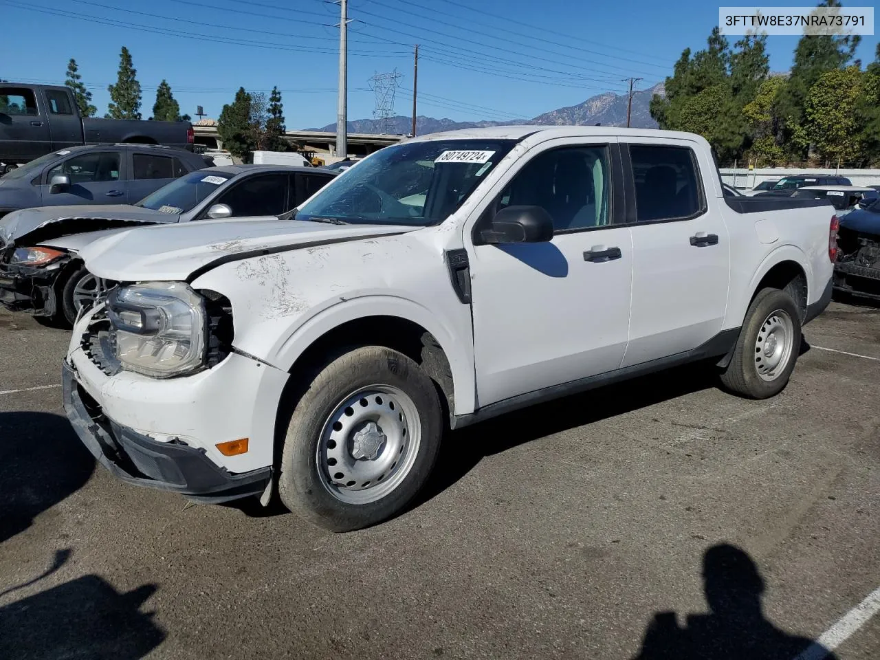 2022 Ford Maverick Xl VIN: 3FTTW8E37NRA73791 Lot: 80749724