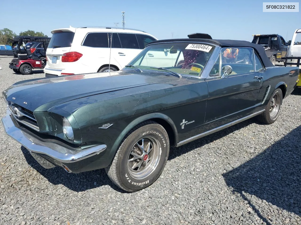 1965 Ford Mustang VIN: 5F08C321822 Lot: 75300464