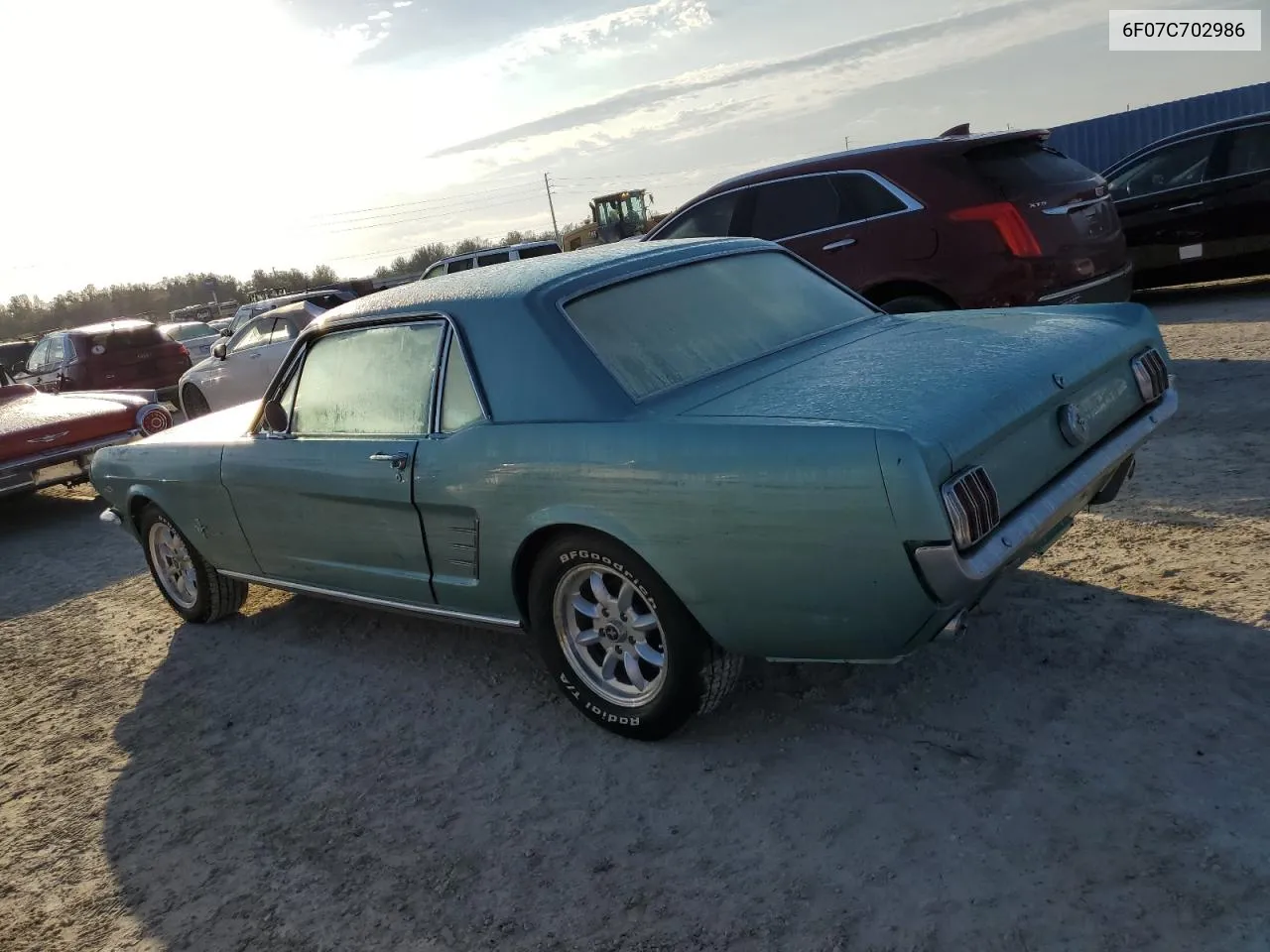 1966 Ford Mustang VIN: 6F07C702986 Lot: 76950374