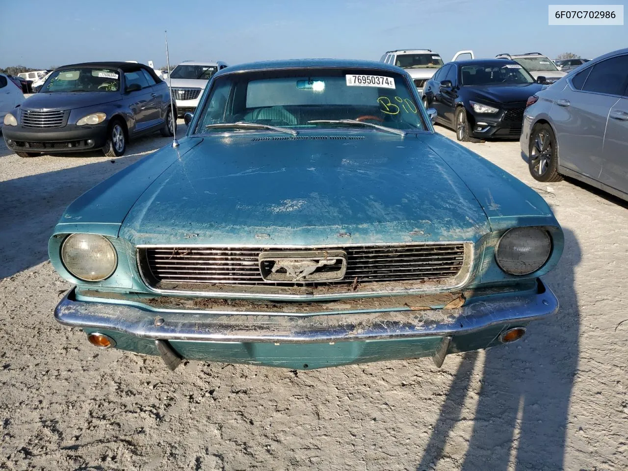 1966 Ford Mustang VIN: 6F07C702986 Lot: 76950374