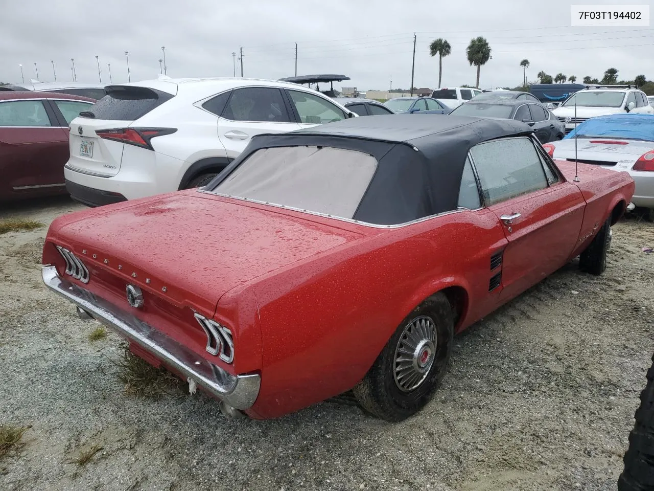 1967 Ford Mustang VIN: 7F03T194402 Lot: 74676424