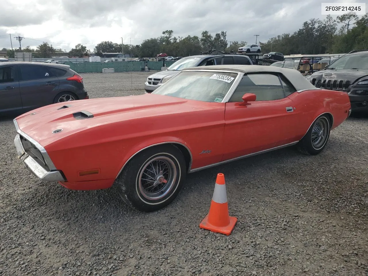 1972 Ford Mustang VIN: 2F03F214245 Lot: 77535234