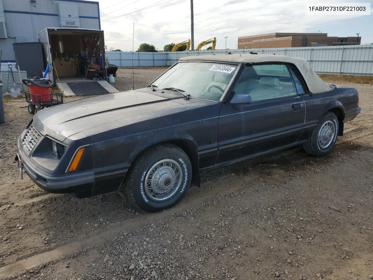 1983 Ford Mustang VIN: 1FABP2731DF221003 Lot: 72043544