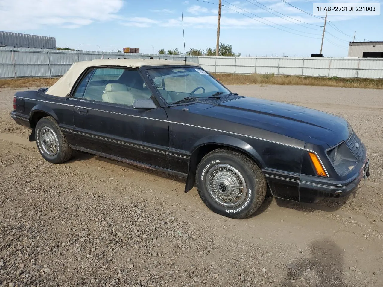 1983 Ford Mustang VIN: 1FABP2731DF221003 Lot: 72043544