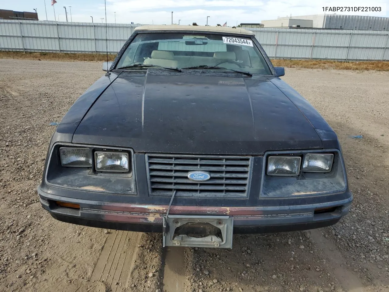 1983 Ford Mustang VIN: 1FABP2731DF221003 Lot: 72043544