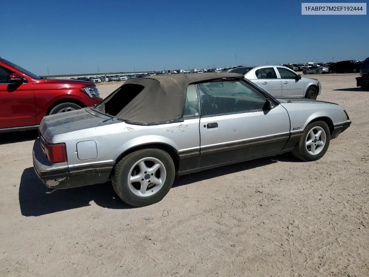 1984 Ford Mustang Glx VIN: 1FABP27M2EF192444 Lot: 73636344