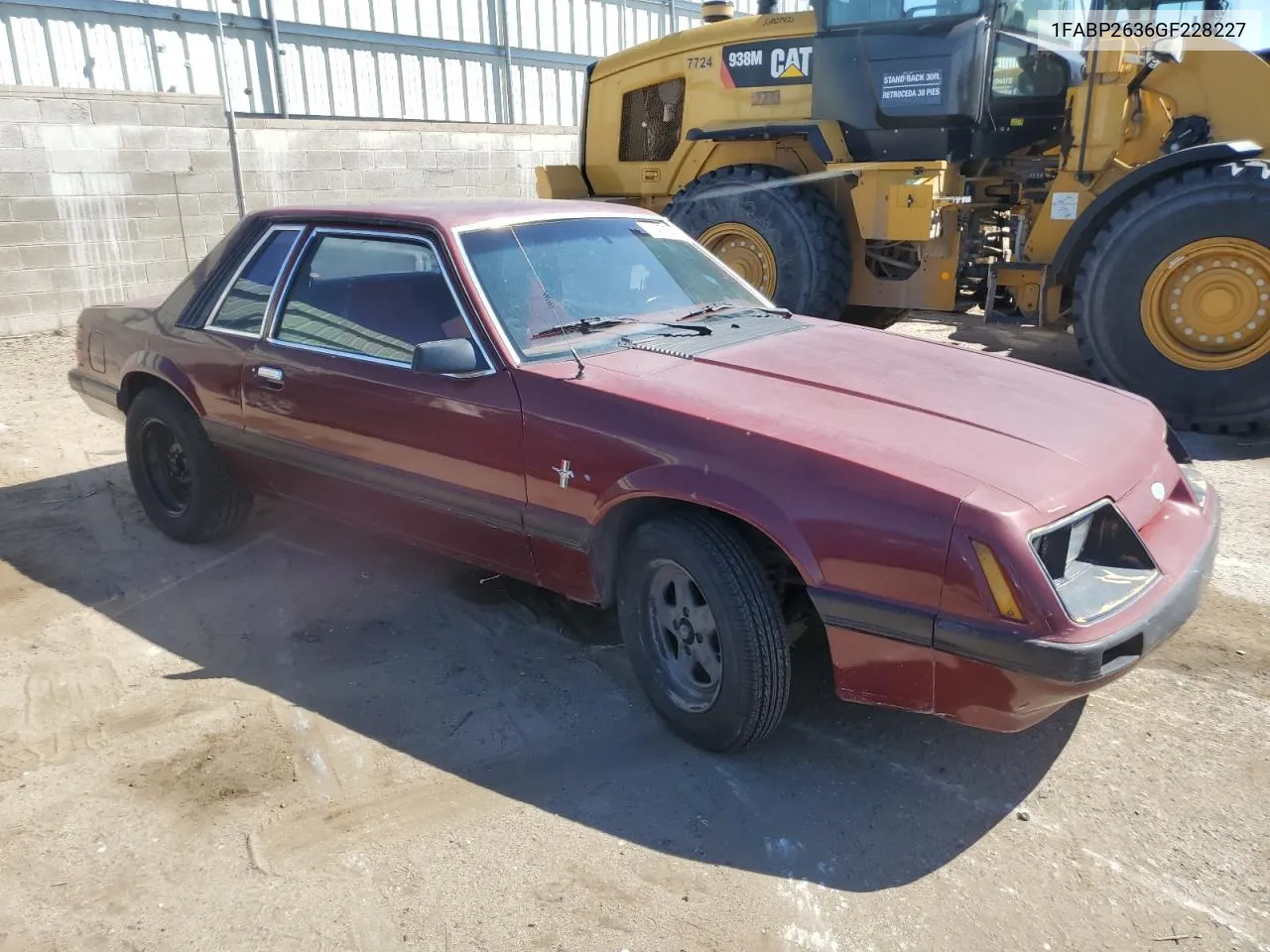 1986 Ford Mustang Lx VIN: 1FABP2636GF228227 Lot: 70426344