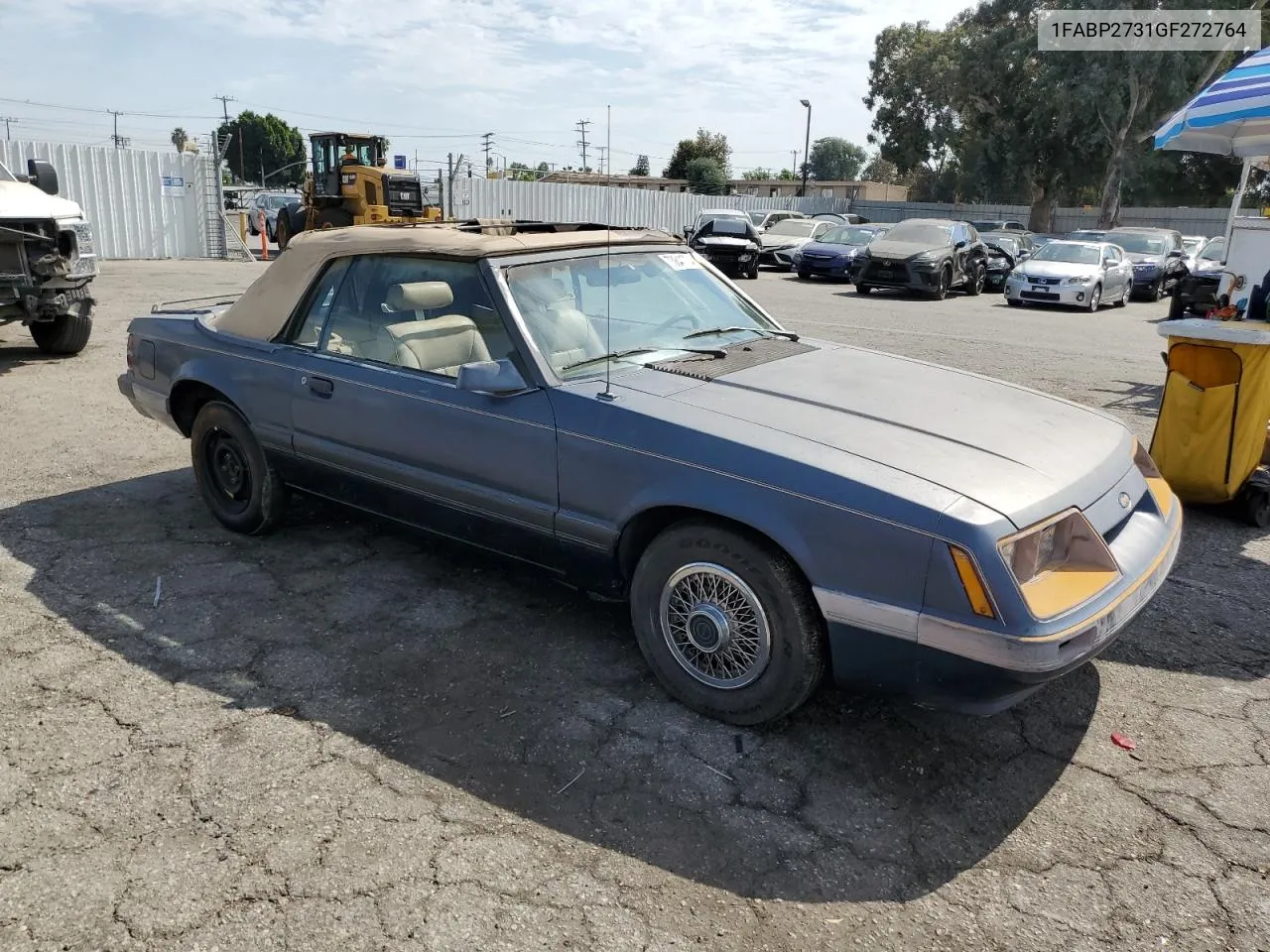 1986 Ford Mustang Lx VIN: 1FABP2731GF272764 Lot: 73841704