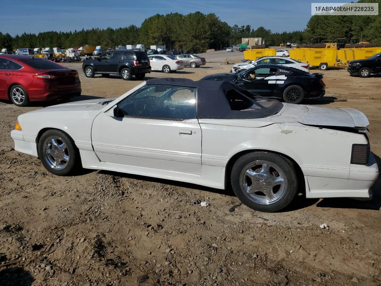 1987 Ford Mustang Lx VIN: 1FABP40E6HF228235 Lot: 76833284