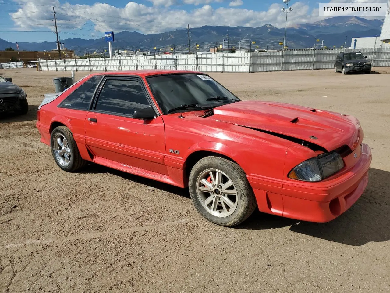 1988 Ford Mustang Gt VIN: 1FABP42E8JF151581 Lot: 71584064